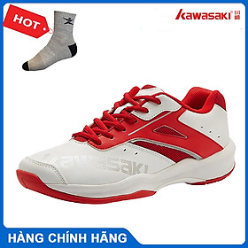 Giày cầu lông kawasaki K088 chính hãng dành cho cả nam và nữ, đế đàn hồi, chống trơn trượt - tặng tất thể thao bendu