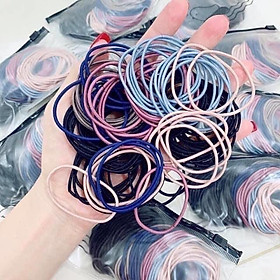 Túi 100 dây thun cột tóc đóng túi zip - giá rẻ nhất