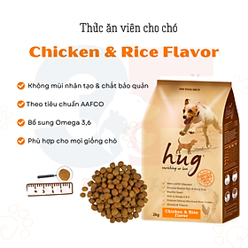 Thức Ăn Hạt Khô Dành Cho Chó Mọi Lứa Tuổi Hug - Bao 2Kg