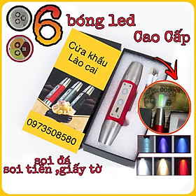 Mua  Có sẵn  Đèn pin soi đá - soi giấy tờ oto xe máy nhà đất  Soi cua...có 6 bóng-6 màu-9 chế độ