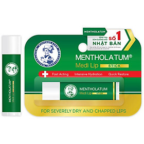 Hình ảnh Son dưỡng môi chuyên biệt dành cho môi khô, nứt nẻ Mentholatum Medi Lip Stick 4.3g