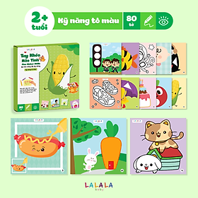Bộ Đồ Chơi Giấy Thủ Công Đa Kỹ Năng Cắt Dán - Tô Màu – Gấp Giấy Tay Khéo Não Tinh - Lalala Baby (Không bao gồm kéo + bút màu)