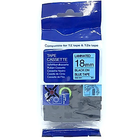 Mua Nhãn in tiêu chuẩn Hze-551  khổ rộng 24mm  chữ đen nền xanh dương  nhãn in đa lớp  chống trầy xước