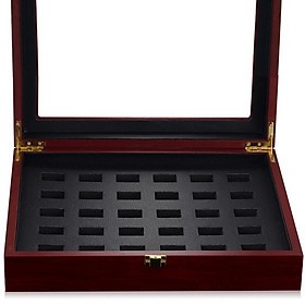 Wooden Jewelry Box  Storage Display Case Jewelry Organizer 27 Slot