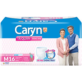 Tã Quần Mỏng Nhẹ Caryn Gói Siêu Lớn M16 (16 Miếng)