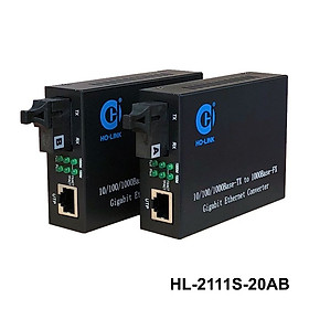 Mua Bộ chuyển đổi quang điện Ho-Link HL-2111S-20AB | 1 sợi quang 10/100/1000MB - Hàng chính hãng