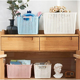 Mua Giỏ  sọt  rổ đựng đồ đa năng có tay cầm thiết kết bắt mắt nhựa Việt Nhật