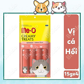 Súp thưởng cho mèo Me-o Creamy Treats mọi lứa tuổi túi 60g 15gx4 - Bivido