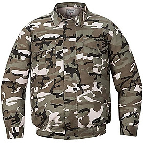 Áo Điều Hoà Quạt Gió Công Nghệ Nhật Bản Giúp Điều Hoà Giảm Nhiệt Cho Người Lao Động, BH 1 Năm - Áo rời Rằn Ri