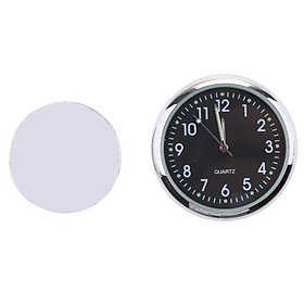 Car Auto Stick-On Clock Interior Quartz Analog Watch