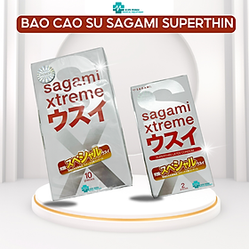 Bao Cao Su Sagami Xtreme Superthin - Nhật Bản mỏng 003 hộp 2 chiếc, 10 chiếc