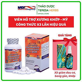 (HSD 06/2026) Viên Uống Glucosamine Chondroitin With Msm Giúp Giảm Đau Do Viêm Xương Khớp Hộp 100 Viên