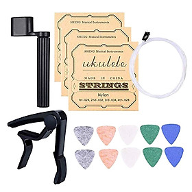 Dây Đàn Ukulele, Phím, Dây PEG Cuốn Gọn và Capo Đàn Ukulele Hộp Sửa Chữa