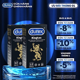 Bộ 2 hộp bao cao su Durex Kingtex 12s (hộp 12 bao) 