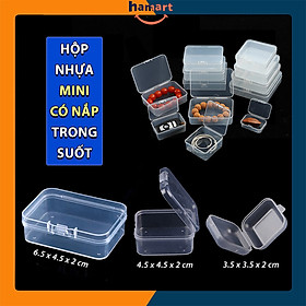 Mua COMBO 5 Hộp Nhựa Mini Có Nắp Trong Suốt Khoá Kín Đựng Trang Sức Linh Kiện Ốc Vít Vật Dụng Nhỏ Tiện Lợi