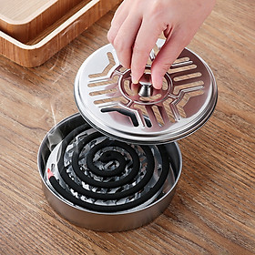 Mua Hộp Đựng Nhang Muỗi Có Nắp Đậy- Khay Đựng Nhang Muỗi  Gạt Tàn Bằng Thép Không Gỉ An Toàn