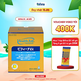 Men tiêu hóa Bifina Nhật bản - Hỗ trợ thải độc đại tràng - Loại EX Hộp 60 gói