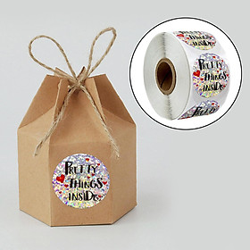 500Pcs Thank You Sticker Paper Label Sticker Label Tag Permanent Adhesive Gift Sticker Name Tags Label for Jar Candle Glass Bottle Christmas Gifts