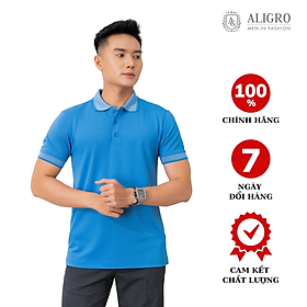 Áo Polo Nam Trơn Màu Xanh Dương aligro ALGPLO26