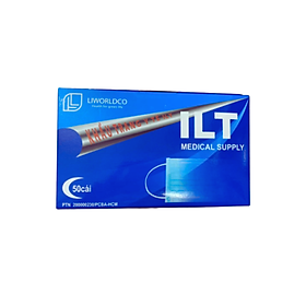 Khẩu trang y tế ILT Xanh 4 lớp kháng khuẩn - Hộp 50 cái