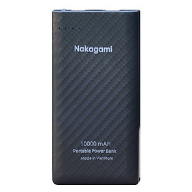 Pin sạc dự phòng Nakagami 10.000 mAh Hỗ Trợ Sạc Nhanh - Hàng Chính Hãng