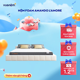 Mua Nệm Memory Foam cuộn chân không cao cấp Amando L amore  3 lớp Foam đàn hồi  nâng đỡ cơ thể tối ưu  êm ái  thoáng mát