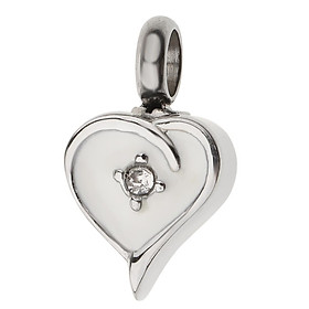 2-7pack Enamel Stainless Steel Heart Pendant Urn Cremation Jewelry For Ashes