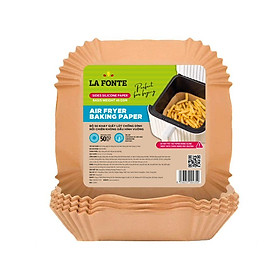 Mua Bộ 50 khay giấy lót chống dính nồi chiên không dầu hình vuông Lafonte 004350-BRO