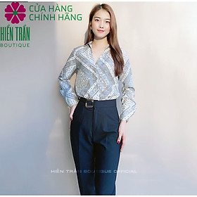 Quần baggy nữ Hiền Trần BOUTIQUE đẹp chất vải cao cấp baggy công sở đai ô vuông phong cách cá tính
