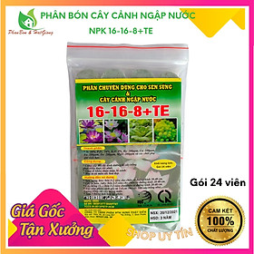 Mua Phân Bón Hoa Sen  Và Cây Ngập Nước NPK 16-16-8+TE Gói 24 Viên