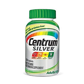 Centrum Silver Adult 220 Count (Pack of 1) Multivitamin / Multimineral Supplement Tablet, Vitamin D3, Age 50+