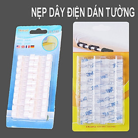 Nẹp Dây Điện Dán Tường Kẹp Cố Định Dây Điện Gọn Gàng Trên Tường Vỉ 20 Chiếc