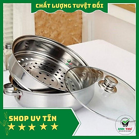 Mua Nồi Hấp 2 Tầng Inox Kèm Xửng - Nồi Hấp 2 Tầng Sang Trọng Nhỏ Gọn Tiện Dụng
