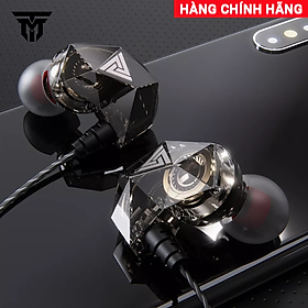 Tai Nghe Phone Nhét Tai Nghe Nhạc Chơi Game Teement Qkz Ak2 Pro Mới Nhất Âm Thanh Super Bass, Dây Chống Rối, Có Mic Đàm Thoại Tương Thích Điện Thoại Máy Tính Bảng Laptop Pc - Hàng Chính Hãng