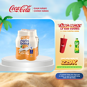 Combo 2 Lốc 4 Chai Thức Uống Từ Sữa Chua Nutriboost Vị Cam 170ml/chai Cocacola