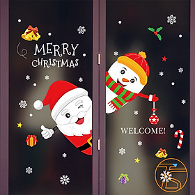 Decal Dán Trang Trí Noel Cửa Kính Lối Vào, Cửa Sổ Dịp Giáng Sinh