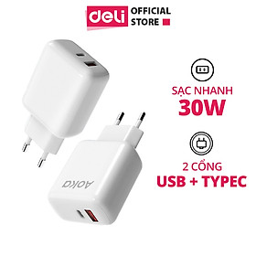 Mua Củ Sạc Nhanh AOKA by Deli 20W Sạc Nhanh Cho Điện Thoại - Siêu Bền Chống Nóng Chống Cháy Nổ hàng chính hãng VS6013