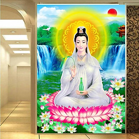 Phật Quan Âm Bồ Tát - VS472 - 70x53cm - tranh đính đá giá rẻ - VS472