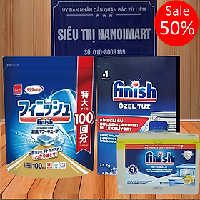  Combo: VRB Finish All in 1 100 viên + Muối Finish 1.5kg + Vệ sinh máy 250ml