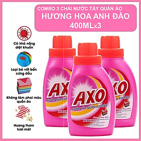 COMBO 3 Nước Tẩy Quần Áo Axo Hương Hoa Anh Đào 400ml X3