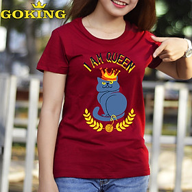 Crazy sales. Áo thun nữ GOKING in hình dễ thương, áo phông thoát nhiệt Nhật Bản 100 cotton thoáng mát, thấm hút mồ hôi, đánh bay cơn nóng mùa hè