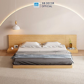 Mua Giường Ngủ Tatami Bệt Phong Cách Nhật Màu Vân Gỗ Sồi SIB Decor GN27