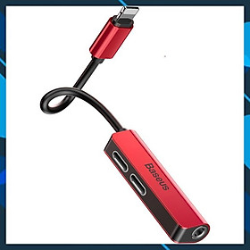 Mua Bộ chuyển  1 cổng sạc thành 2 cổng sạc  + Audio AUX 3.5mm dành cho iphone Baseus L52  -Hàng Chính Hãng