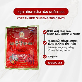 Kẹo hồng sâm vitamin 200g Hàn Quốc