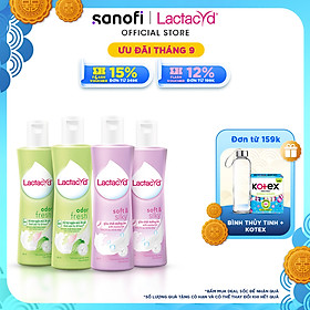 Bộ 2 Chai DDVS Phụ nữ Lactacyd Odor Fresh 250ml/chai + 2 chai DDVS Phụ nữ Lactacyd Soft & Silky Dưỡng Ẩm 250ml/chai