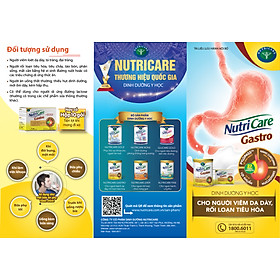Sữa bột Nutricare Gastro dinh dưỡng y học cho người viêm dạ dày, rối loạn tiêu hoá (900g)