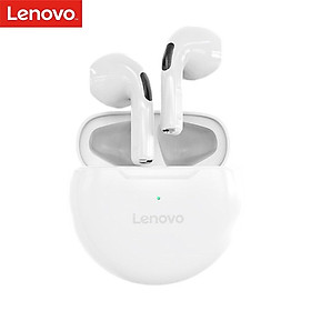 Tai nghe bluetooth 5.0 không dây LENOVO ht38 âm thanh nổi giảm ồn không thấm nước với micro thời lượng pin siêu dài-Hàng chính hãng - Trắng