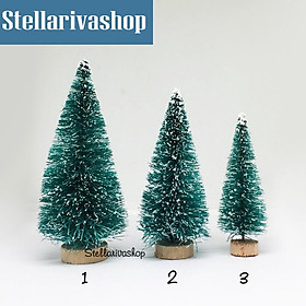 Mô hình - Cây thông noel làm tiểu cảnh giáng sinh terrarium/ mô hình trang trí quà tặng trang trí