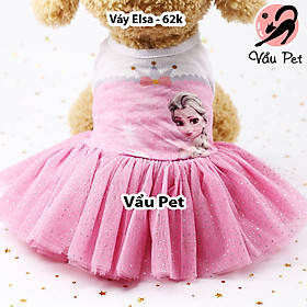 Áo Cho Chó Mèo  Váy Lưới Hàn Quốc Màu Xanh Trắng
