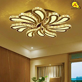 Mua Đèn ốp trần pha lê phòng khách  phòng ngủ HQ - mã PLM03451 - ánh sáng 3 màu điều chỉnh dễ dàng  không chói mắt HQ DECOR (HÀNG NHẬP KHẨU)